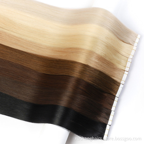 hair extention tape invisible Wholesale cuticle aligned hair extensions blonde long vendors tape extensions human hair